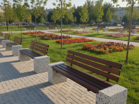 Скамейка "ГОРОДСКАЯ" со спинкой купить в Иркутске