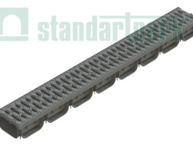 Лоток пластиковый с пластиковой решеткой (комплект) DN100H70 купить в Иркутске