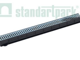 Лоток водоотводный пластиковый Spark cо стальной решеткой кл. А (комплект) купить в Иркутске