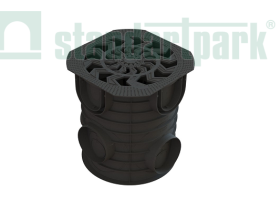 Дождесборник S’park пластиковый круглый с решеткой пластиковой (комплект) к лоткам DN100H70 купить в Иркутске