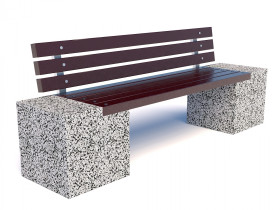 Скамейка "ГОРОДСКАЯ" со спинкой купить в Иркутске